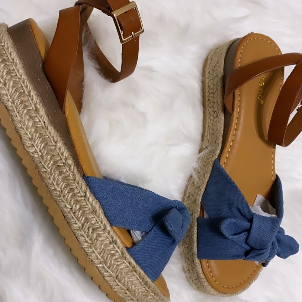 Women’s Denim bow Platform Sandal